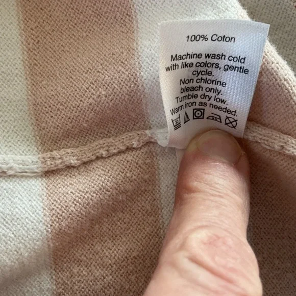 J Crew Women Striped Dog Graphic Sweater Pink White Long Sleeve Crew Neck Size S - Picture 10 of 10